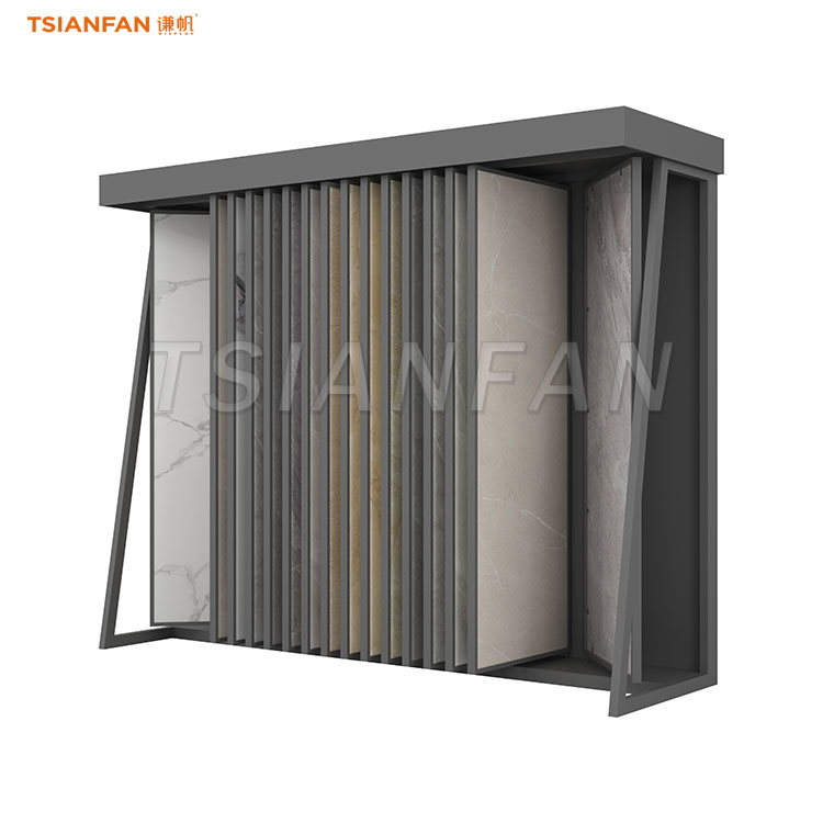 slab stone page turning stand ceramic tiles display solutions-CF008