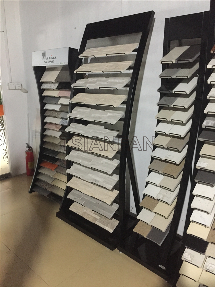 tower display for stone，stone display stand，stone spin display rack